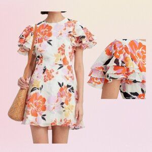 La Maison Talulah Dress – White/Orange/Pink (M)